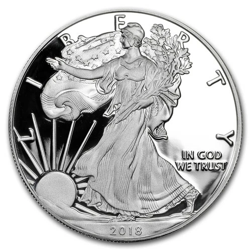 2018-S 1 oz Proof American Silver Eagle (w/Box & COA)