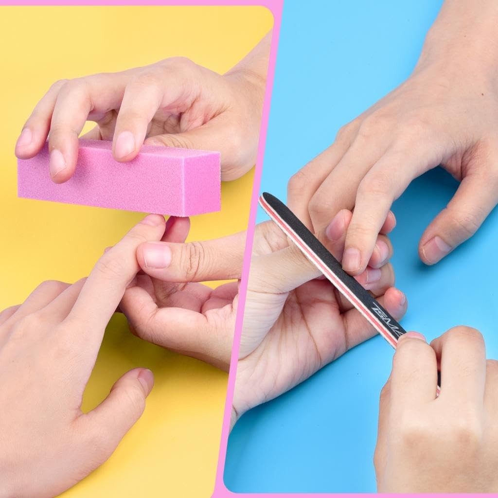 Nail Files and Buffers Professional Manicure Tools Kit Rectangular Art Care B...