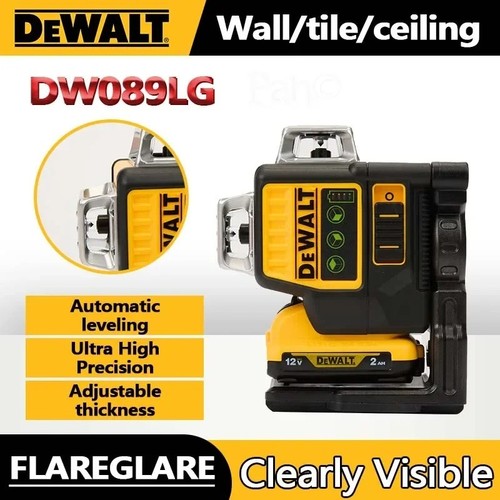 Dewalt DW089LG 3 Sides 12 Lines Laser Level 12V Lithium Battery with Charger-Au - Picture 7 of 14