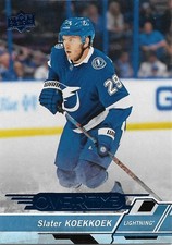 Slater Koekkoek #128 - 2018-19 Overtime - Base Blue Foil