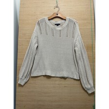 American Eagle Womens Cream Chunky Open Knit ...