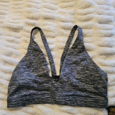 Victorias Secret Sports Bra Gray Heather VSX Sport Wireless Pads Large