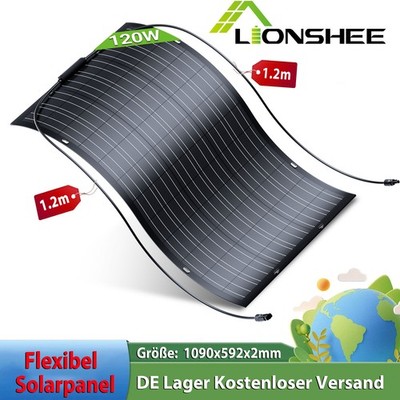 Solarmodul Flexibel Solarpanel 120W 240W 480W für Wohnmobil Balkon Boot &Camping