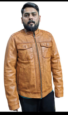 Modische Herren Lederjacke - echt, weich, schmale Passform, perfekt für alle Gelegenheiten