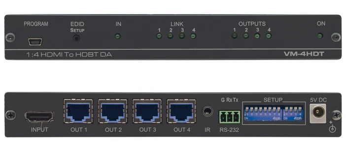 Kramer VM-4HDT 1:4 4K HDMI to HDBaseT Distribution Amplifier *USED* - Image 2 of 4