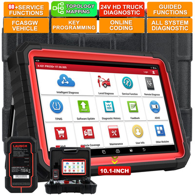 LAUNCH X431 PRO3S+ V5.0 OBD2 KFZ Diagnosegerät Scanner CAN FD DoIP Für 24V LKW