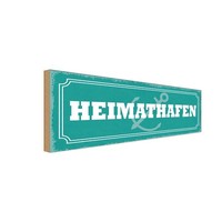 Holzschild 10X27 Cm Heimathafen Dekoration Deko Geschenk Holz Schild