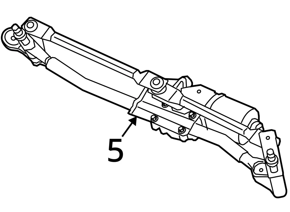 Wiper Transmission Fits 12-15 BMW X1 1855013 - Image 4 of 4
