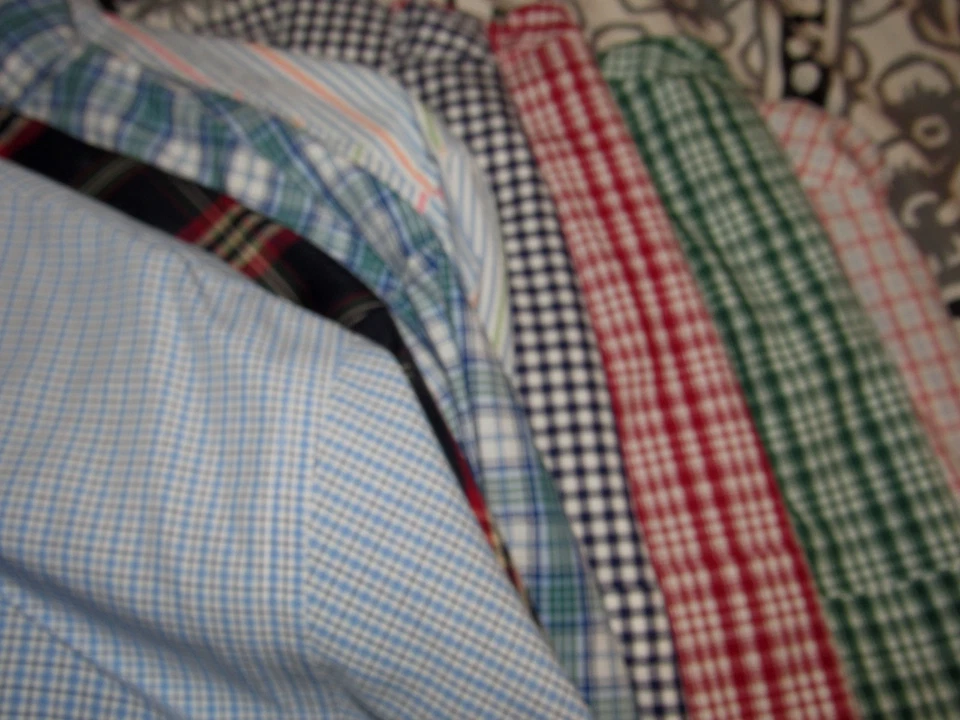 BROOKS BROTHERS Men's Large Lot Of {8} Button Front Shirts CRISP Non Iron L/S - Image 2 of 4