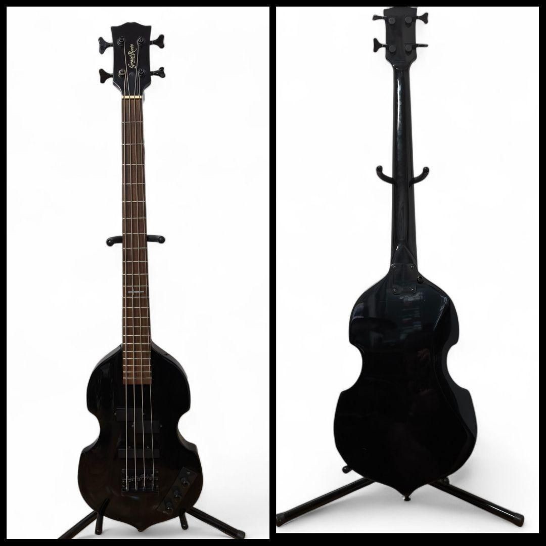 GrassRoots G-JV-58 Black ESP Metal Rock 1995 Violin Bass Vintage