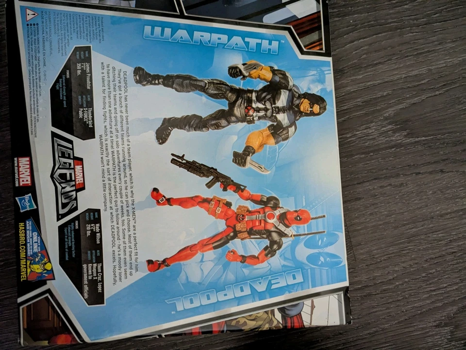 Marvel Legends Tru Exclusive 2 Two Pack Deadpool and Warpath Figures New - Image 2 of 2
