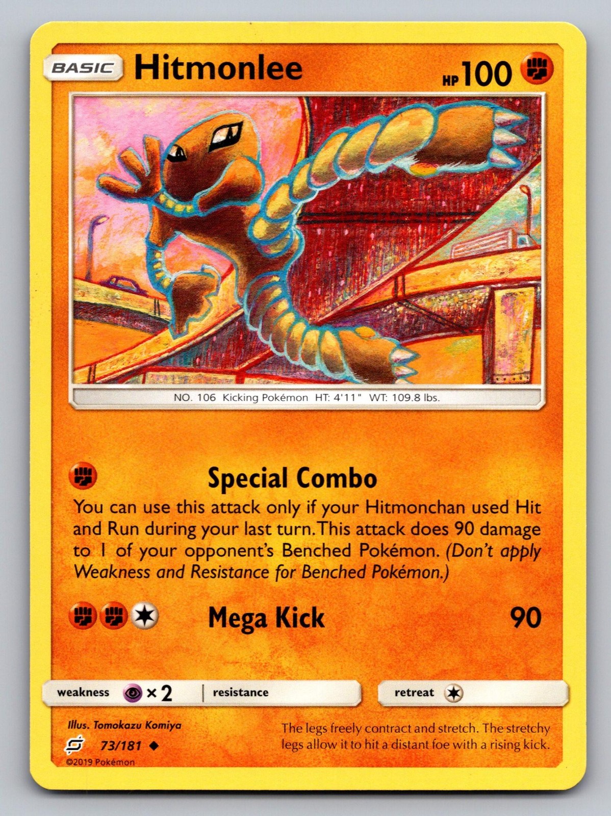 Hitmonlee 73/73 Uncommon Team Up Lightly Played