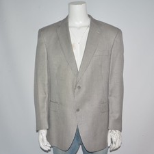 HART SCHAFFNER MARX 100 Wool Black Gray Houndstooth Sport Coat Sz 46R