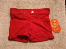 WONDER NATION Girls Size XS 4-5 French Terry Shorts Red NWT