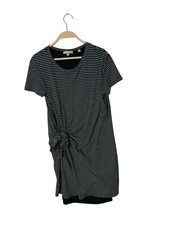 Vince. Dress Women S Classic Stripe Side Tie Cotton Knit Dress Blue Coastal