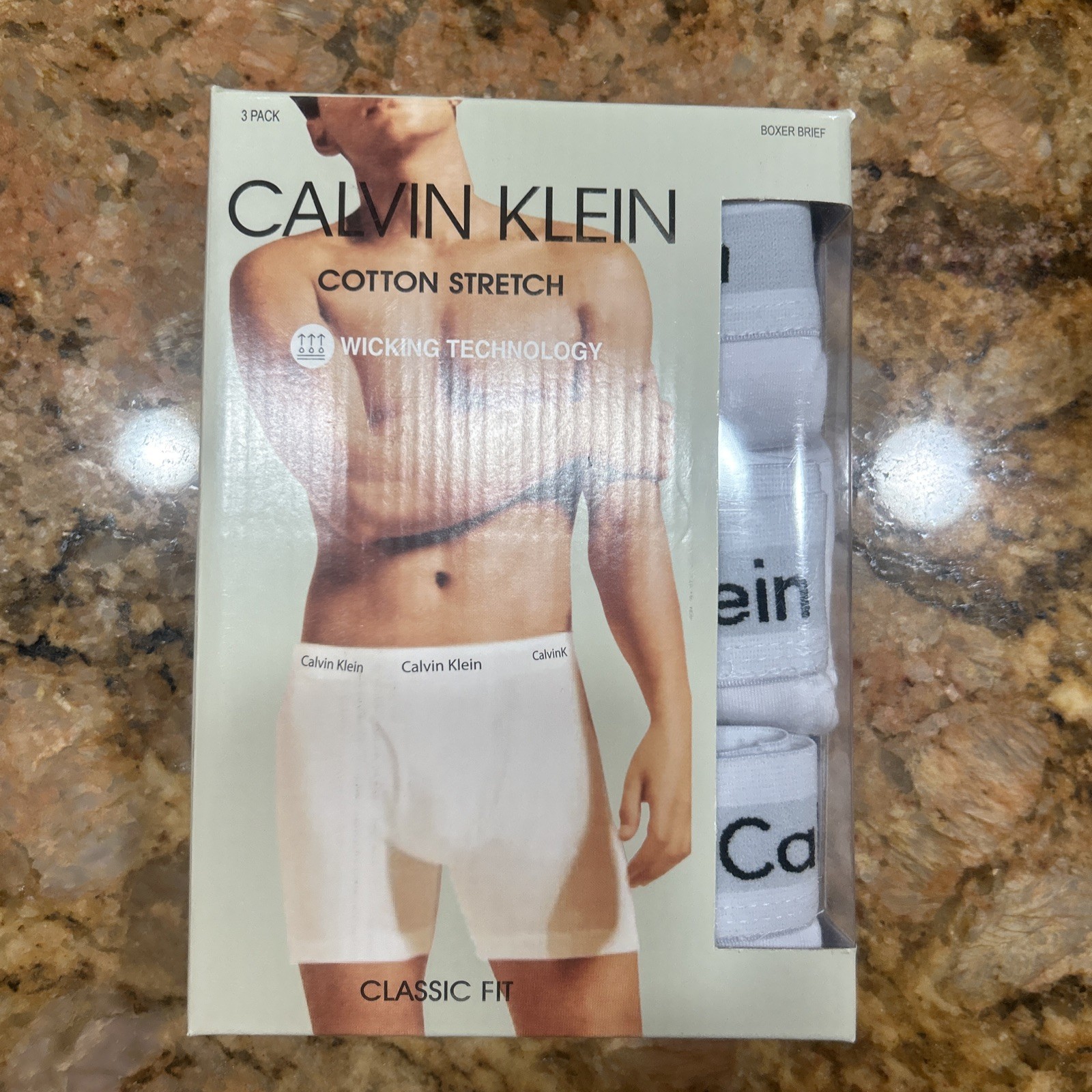 Calvin Klein  Mens Boxer Briefs Cotton Stretch Medium 3 pack Classic Fit