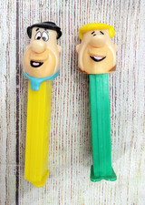 Vintage 1992 Lot of 2 Flintstones Pez Dispensers Fred Barney Loose