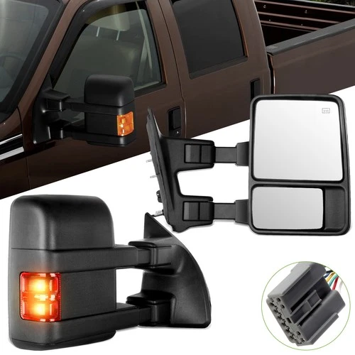 Power Heated Turn Signal Towing Mirrors For 03-07 Ford F250 Super Duty Wholesale