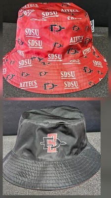 Rare SDSU Aztecs Reversible Adult OSFM Bucket Hat New 