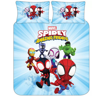 01.Spider-Man & Friends Bettwäsche Set Bettdeckenbezug135x200 Kissenbezüge80x80