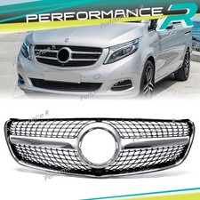 Diamant Kühlergrill Chrom für Mercedes V-Klasse W447 2014-2019 Frontgrill Grill