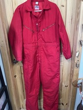 Vintage Big Smith Red Insulated Coveralls USA 44 Mechanic Race