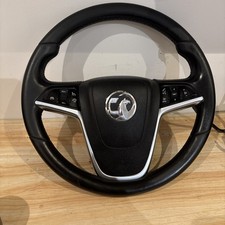 VAUXHALL ASTRA J MK6 LEATHER STEERING WHEEL 13351029 2010-2015