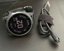 Garmin Fenix 6S Pro Premium Black Metal Case with Black Silicone Band