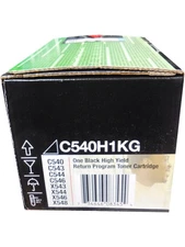 Lexmark C540H1KG Black High Yield Toner Cartridge 2.5k Genuine OEM Original