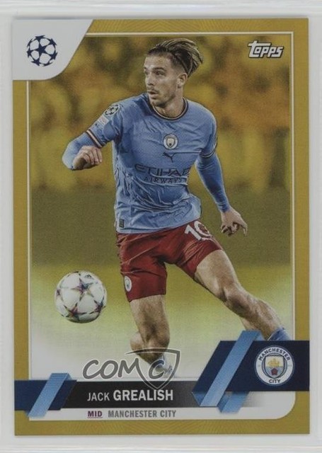 2022-23 Topps UEFA Club Competitions Gold Foil 40/50 Jack Grealish #142 1o5o