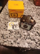 Kodak Brownie Holiday Camera with Original Box Vintage Untested, W/ Manual 