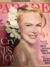 NICOLE KIDMAN.  Parade Magazine.  November  2,  2008..