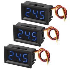3Pack DC0-100V Mini Voltmeter Voltage Tester DC Voltage Gauge Voltage Indicator,