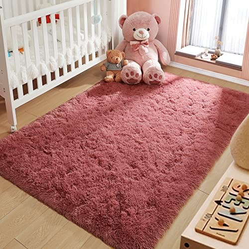 Tappeti moderni da interno ultra morbidi tappeti soffici soggiorno 2' x 3' blush - Foto 3 di 6