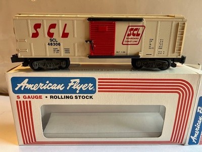 AMERICAN FLYER 6-48306 - S Scale - Seaboard Coast Line Box Car SCL 48306 - Nice!