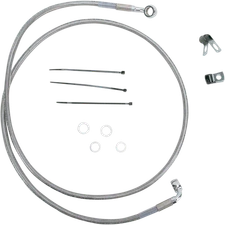 DRAG SPECIALTIES Front Brake Line - 10 Inch Stainless Steel 640210-10