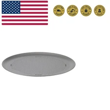 Nonstick Pizza Pan, 16", Heavy-Gauge Steel, Perforated for Crispy Crust, Silver