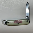 Vintage Coca Cola Small Advertising Single Blade Pocket Knife Keychain