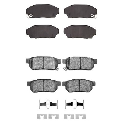 For Honda Civic 92-93 R1 Concepts Ceramic Front & Rear Brake Pad Set
