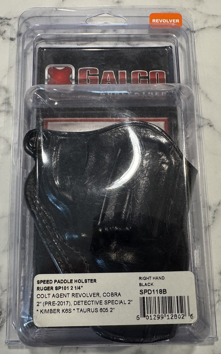 GALCO leather- Speed Paddle Holster - black SPD118B Ruger sp101