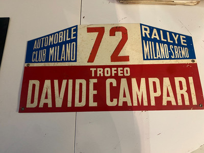 plate 6^ trophy davide campari - milano s.remo tin