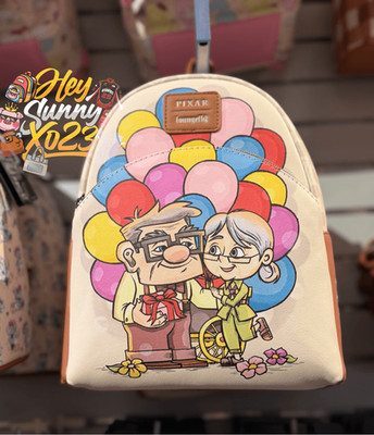 Loungefly Disney Pixar Up Carl & Ellie Balloon Cart Mini Backpack