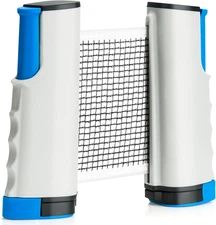 Retractable Ping Pong Net, Upgrade Table Tennis Net Stands Upright without Saggi