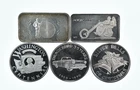 Lot 5 VINTAGE 1 Oz Silver Bars/Rounds Art Bars Collection Poured .999 *482