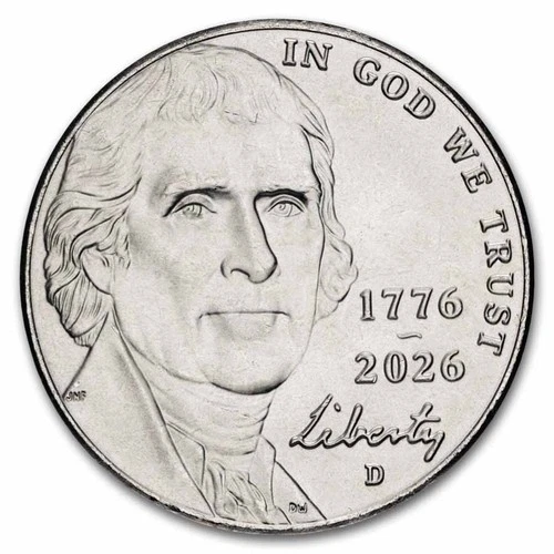 Photo of a 2026-D Jefferson Nickel from an eBay listing that sold on Jul 21, 2026