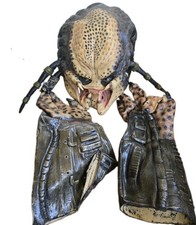 VINTAGE 2004 ALIEN vs PREDATOR ELDER MASK  HANDS LATEX HORROR HALLOWEEN RARE
