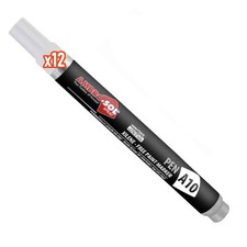 12pcs Black Pen Marker Reversible Tip Waterproof 10ml 