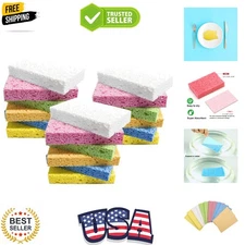 Cleaning Scrub Sponge,Cellulose Non-Scratch for Kitchen,Bathroom,Cars,Colorfu...