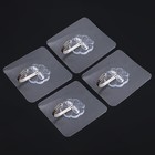 50 Pcs Clear Plastic Adhesive Hooks Strong Sticky Wall Hooks for Bathroom Use