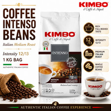 Kimbo Intenso Coffee Beans 1kg Medium Roast Intensity 12/13 Italian